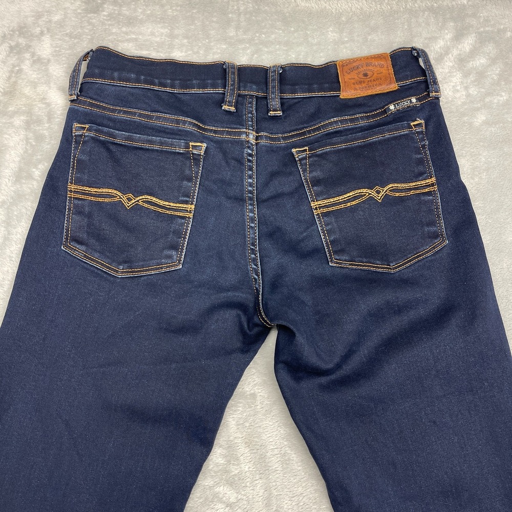Lucky Brand Jeans Women 2/26L (28x35) Blue Denim Dark Wash Charlie Baby Boot Cut - Picture 6 of 10
